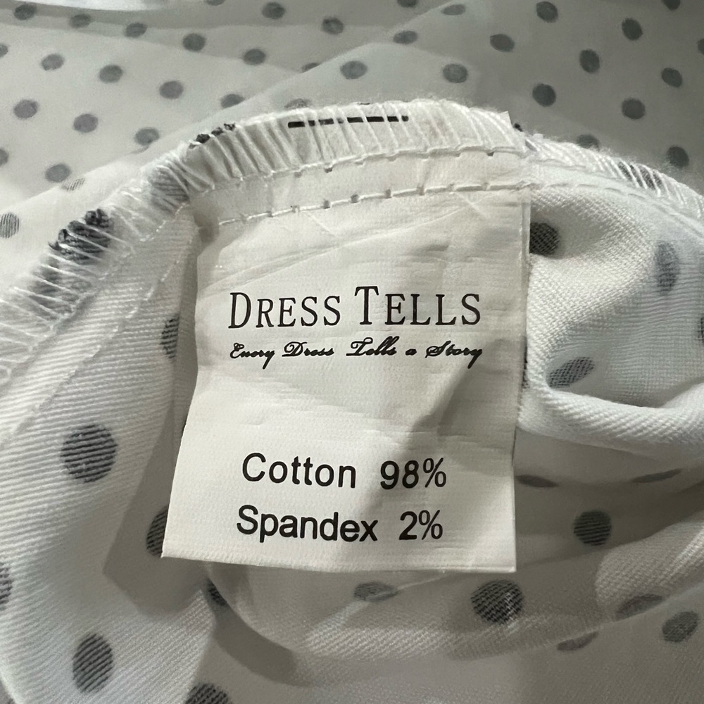 Zella White Midi Dress with Black Dots - Picture 14 of 15
